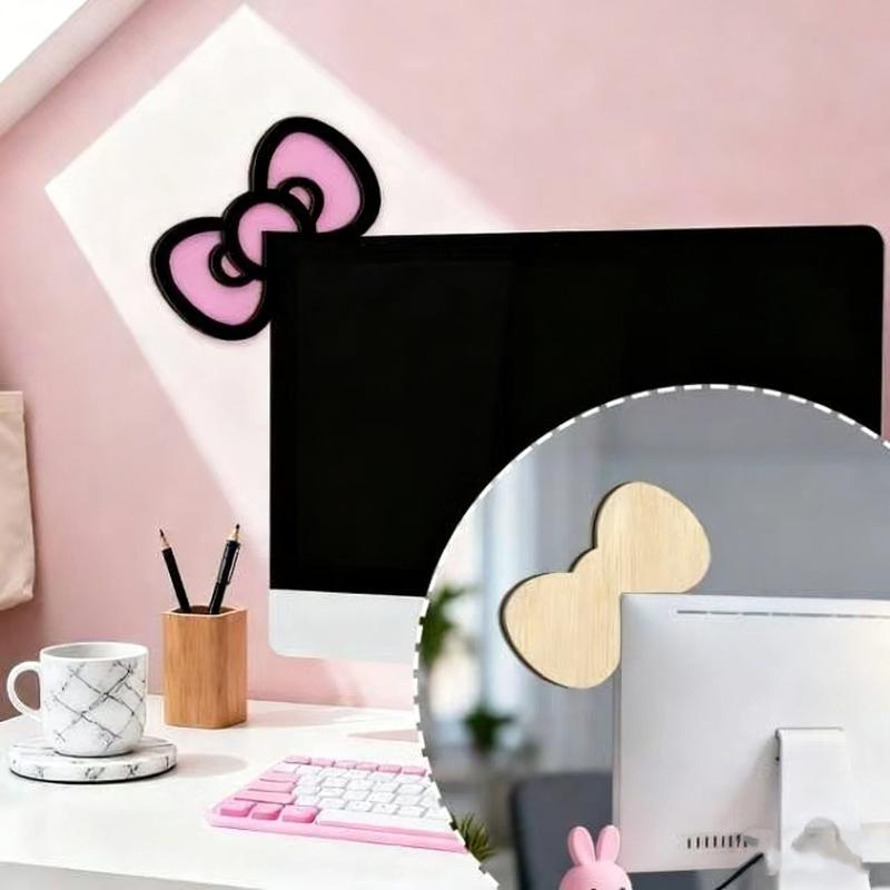 새로운 1/2Pcs 나무 Bowknot PC 액세서리  - Office Desk Tech Accessories 리뷰 및 가격