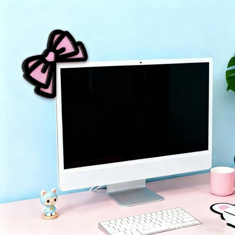 새로운 1/2Pcs 나무 Bowknot PC 액세서리  - Office Desk Tech Accessories 리뷰 및 가격