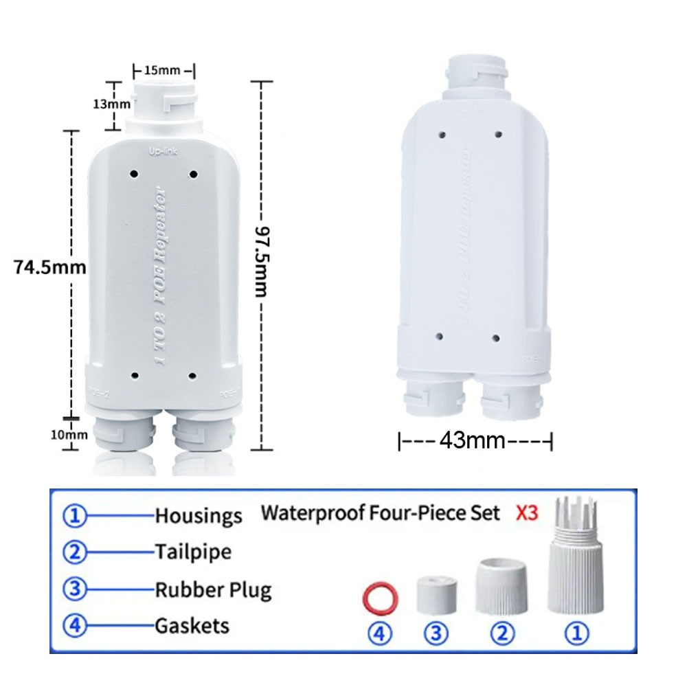 방수 POE 2 포트 리피터 IP66 10/100Mbp - Power Over Ethernet 리뷰 및 가격